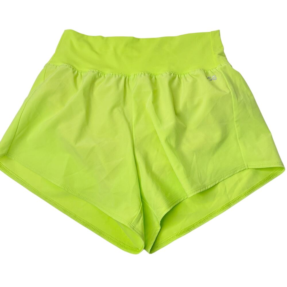 DSG Dick's Sporting Goods Neon Green Stride High-Rise Shorts NWT Girls Medium